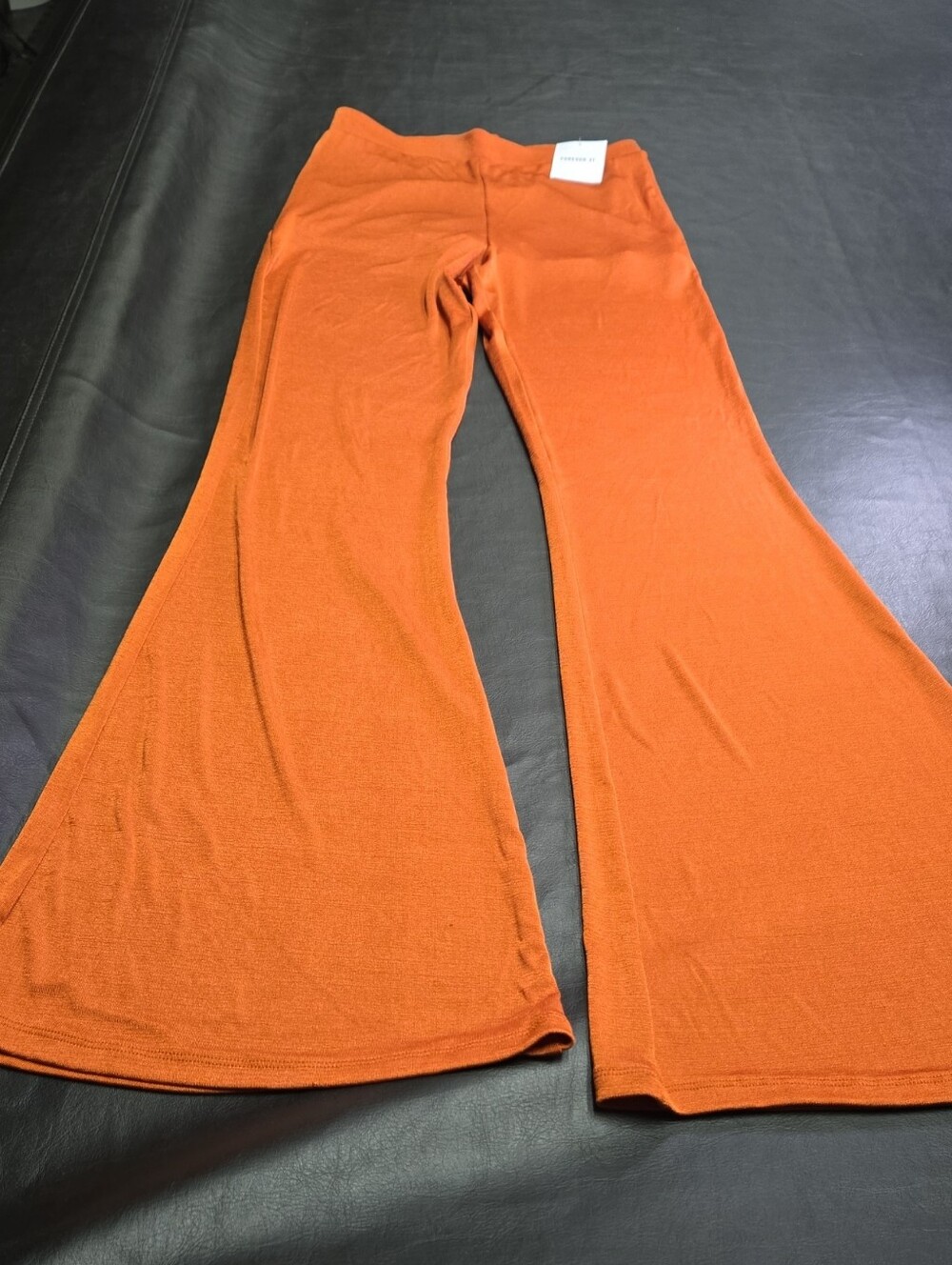 Forever 21 Orange Wide Leg Cropped Pants